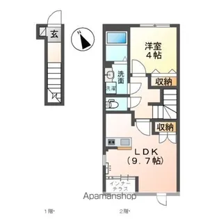 仮称)鎌ケ谷アパート【2階】の間取り