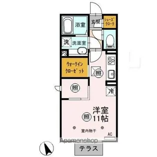マロニエジャルダン B【1階】の間取り