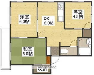 タウニー笹口【2階】の間取り