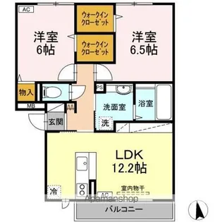 オーベル向中野 A【2階】の間取り