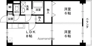 ベル上甲子園【2階】の間取り