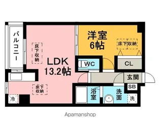 ルネスティエラ【402号室】の間取り