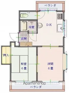 第1みのりハイツ福音寺【3階】の間取り