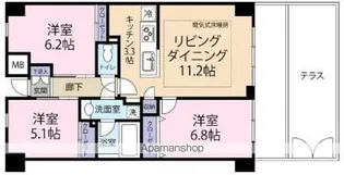 オープンヴィラ川崎【1階】の間取り