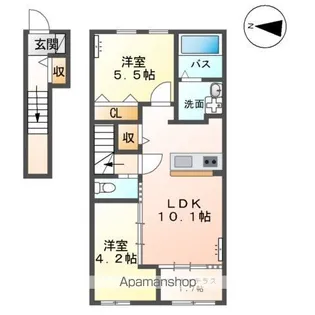 メルヴェーユ【2階】の間取り