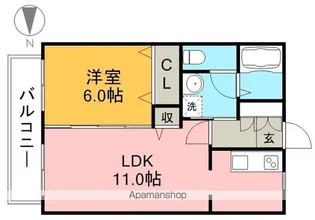 メゾンEYE A棟【2階】の間取り