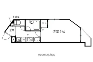 フェイバル二条【205号室】の間取り