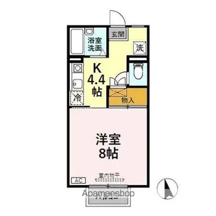 パンシオン額新保【2階】の間取り