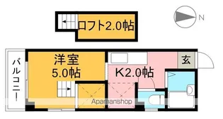ジョイフル中水道【3階】の間取り