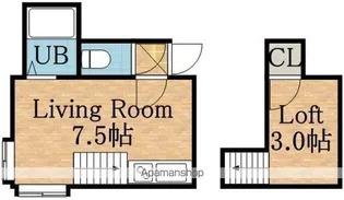BーBROSS麻生 Ⅱ【103号室】の間取り