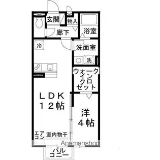 モナリエウエスト【2階】の間取り