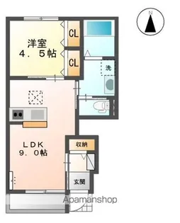 サンプレス・ラビアン【1階】の間取り
