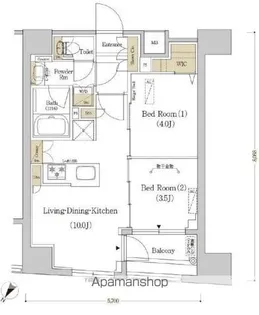 アーバネックス日本橋水天宮【2階】の間取り