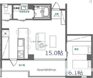 くがにテラス【202号室】の間取り