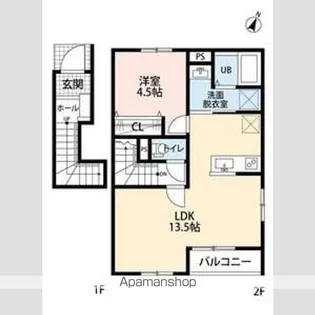 リーブルファイン柏南逆井【2階】の間取り