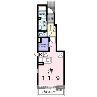 カーサクワトロ【102号室】の間取り
