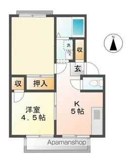 パナハイツ福永【B102号室】の間取り
