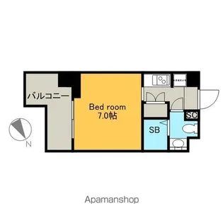 レジディア市谷薬王寺【606号室】の間取り