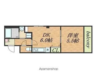 ヴィレッヂ鶴橋【305号室】の間取り