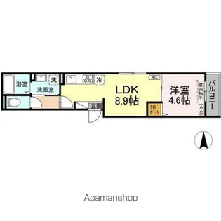 グラナーデ扇Ⅰ C【2階】の間取り