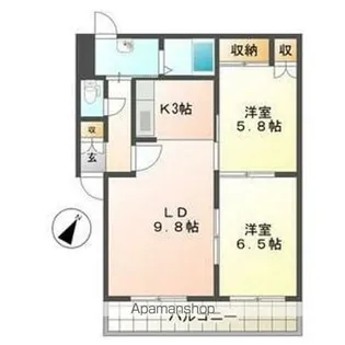ラ・ヌーベルコート旭町【3階】の間取り