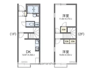 レオパレス下宮永【112号室】の間取り