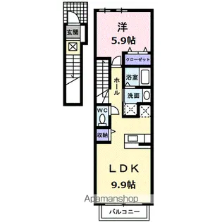 サザンクロス【2階】の間取り