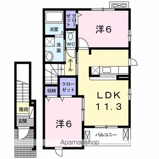 NTR スクエアⅠ【2階】の間取り