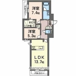 シャーメゾン大市ガーデン【202号室】の間取り