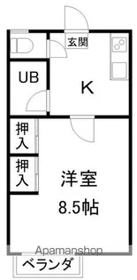 ハイムあっぷるアベニュー【2階】の間取り