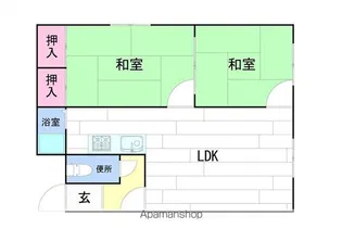 WEST37 旧)新関ハイツ【3号室】の間取り