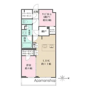 LA PERLA JIYUGAOKAⅡ【2階】の間取り