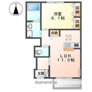 マルハⅠ番館【1階】の間取り