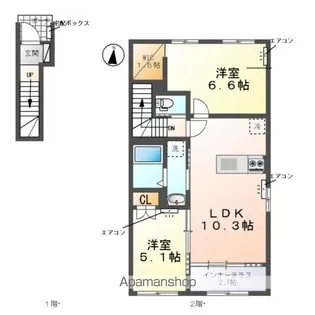 ANELA ーアネラ ー【2階】の間取り