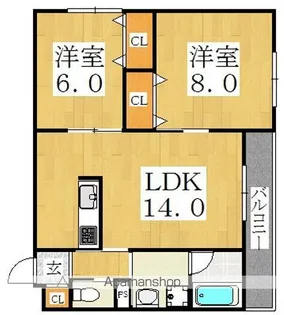 フォレスト【2階】の間取り