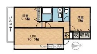 クレストコート【1階】の間取り