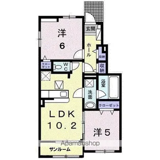 ジャンティ C【103号室】の間取り
