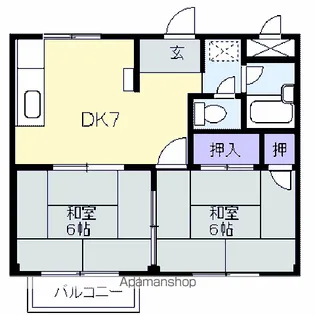 シティハイツ源Ⅱ【1階】の間取り