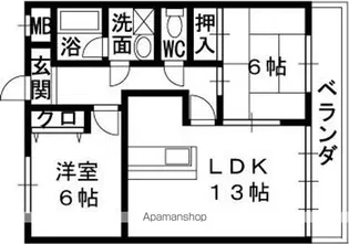 ニューエスポワール【2階】の間取り