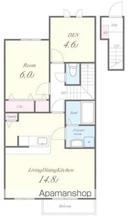 シャリテ高橋川【203号室】の間取り