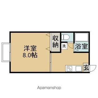 スカイコーポアップル【108号室】の間取り