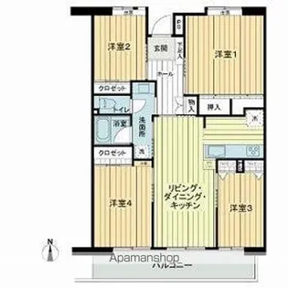 新蓮根団地第14号棟【3階】の間取り