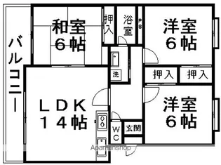アーバングリーン【2階】の間取り