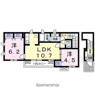 グレイスフカイA【2階】の間取り