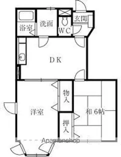 ソレアードメゾンB【1階】の間取り