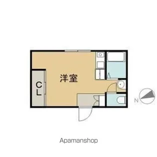 スタジオシスター【2階】の間取り