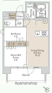 グランカーサ三ノ輪Ⅲ【5階】の間取り