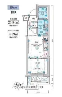 リヴシティ北馬込【212号室】の間取り