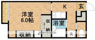 ユトリロ坪井町【201号室】の間取り