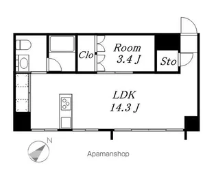 コレクション名駅3【6階】の間取り